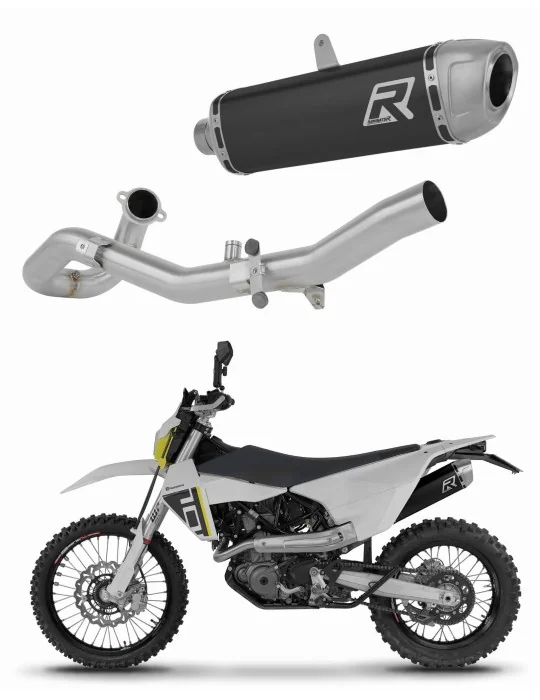 Ligne d'échappement complète inox Dominator S6 Noir pour Husqvarna 701 Supermoto SM 2026, vue 1