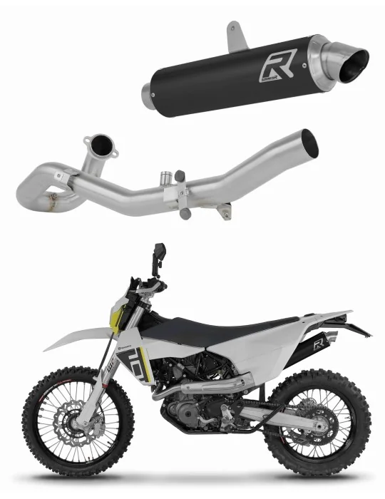 Ligne d'échappement complète inox Dominator GPF Noir pour Husqvarna 701 Enduro 2026, vue 1