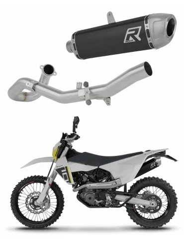 Ligne d'échappement complète inox Dominator S6 Noir pour Husqvarna 701 Enduro (2026)