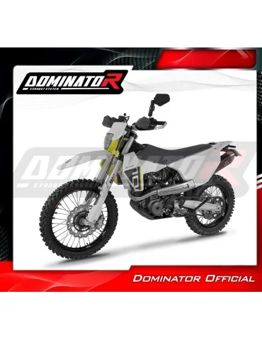 Ligne d'échappement complète inox Dominator S6 Noir pour Husqvarna 701 Enduro (2026)
