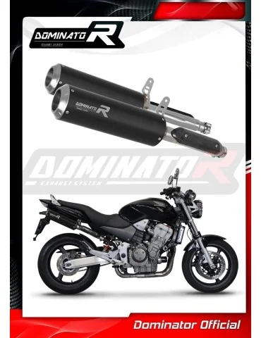 Silencieux slip-on Dominator GP Noir pour Honda CB 900F Hornet (2002-2007)