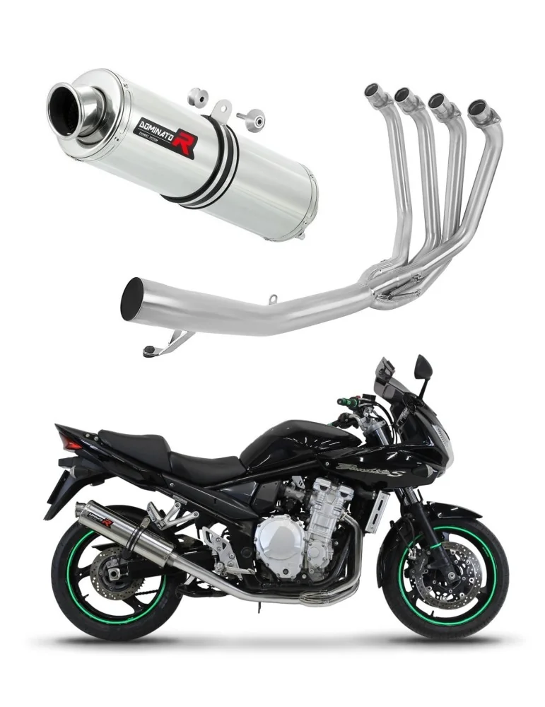 Ligne d'échappement complète inox Dominator ST pour Suzuki GSF 650 Bandit N / S (2007-2016)