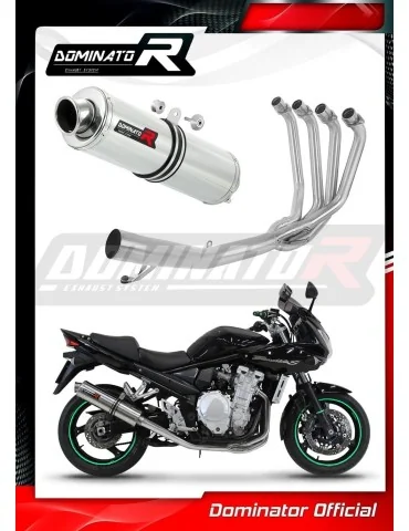 Ligne d'échappement complète inox Dominator ST pour Suzuki GSF 650 Bandit N / S (2007-2016)