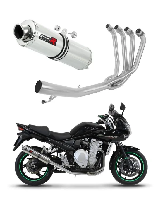 Ligne d'échappement complète inox Dominator ST pour Suzuki GSF 1250 N / S Bandit 2007-2016, vue 1