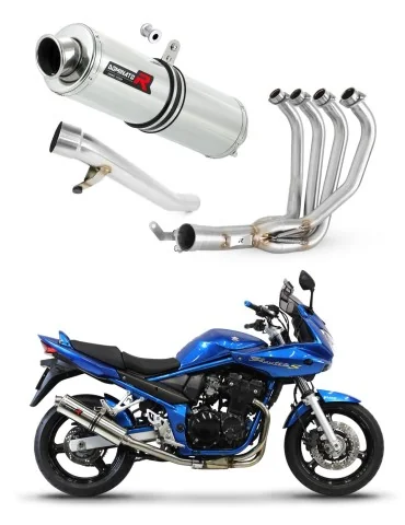 Ligne d'échappement complète inox Dominator ST pour Suzuki GSF 650 Bandit N / S (2005-2006)