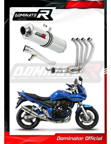 Ligne d'échappement complète inox Dominator ST pour Suzuki GSF 650 Bandit N / S (2005-2006)