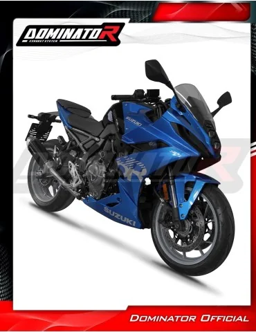 Ligne d'échappement complète inox Dominator S6 Noir pour Suzuki GSX-8S / 8R (2022-2024)