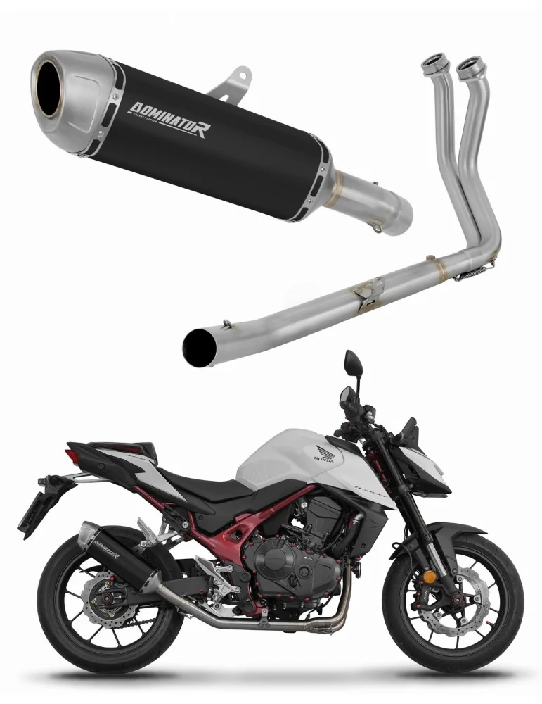 Ligne d'échappement complète inox Dominator S6 Noir pour Honda CB 750 Hornet (2023)