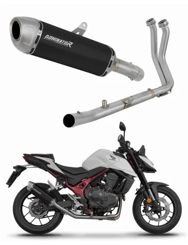 Ligne d'échappement complète inox Dominator S6 Noir pour Honda CB 750 Hornet (2024-2025)