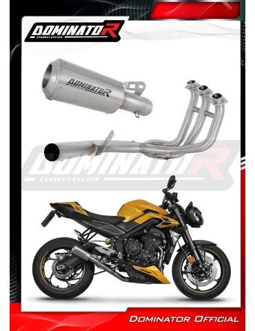 Ligne d'échappement complète inox Dominator GPS pour Triumph Street Triple 765 S / R / RS (2023-2024)