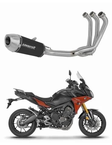 Ligne d'échappement complète inox Dominator S3 Noir pour Yamaha MT 09 Tracer 900 / GT (2015-2020)