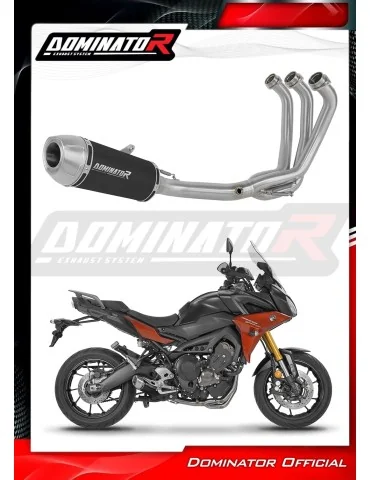 Ligne d'échappement complète inox Dominator S3 Noir pour Yamaha MT 09 Tracer 900 / GT (2015-2020)