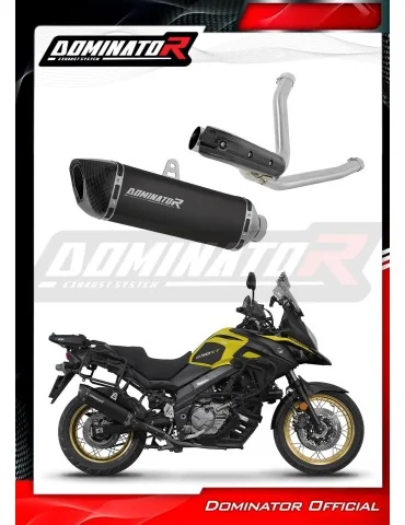 Silencieux slip-on Dominator HP6 Noir pour Suzuki DL 650 V-Strom (2017-2025)