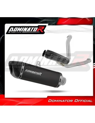 Silencieux slip-on Dominator HP6 Noir pour Suzuki DL 650 V-Strom (2017-2025)
