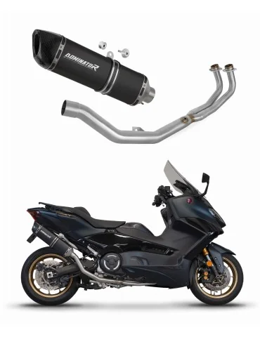Ligne d'échappement complète inox Dominator HP6 Noir pour Yamaha XP 560 T-max (2020-2024)