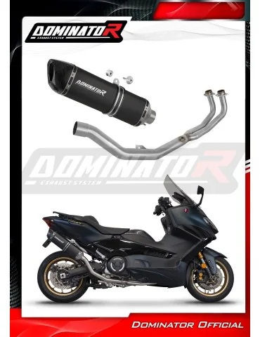 Ligne d'échappement complète inox Dominator HP6 Noir pour Yamaha XP 560 T-max (2020-2024)