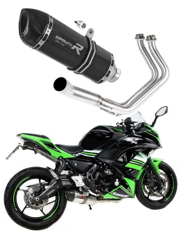 Ligne d'échappement complète inox Dominator HP1 Noir pour Kawasaki Ninja 650 (2017-2022)