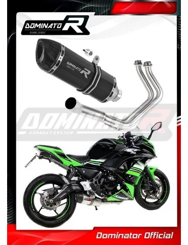 Ligne d'échappement complète inox Dominator HP1 Noir pour Kawasaki Ninja 650 (2017-2022)