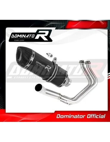 Ligne d'échappement complète inox Dominator HP1 Noir pour Kawasaki Ninja 650 (2017-2022)