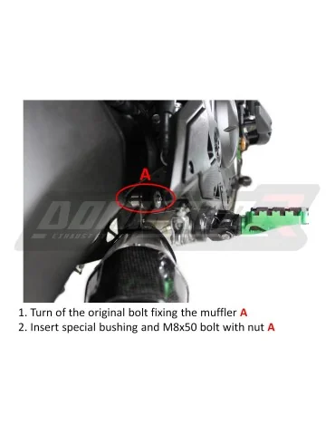 Ligne d'échappement complète inox Dominator HP1 Noir pour Kawasaki Versys 650 (2015-2020)