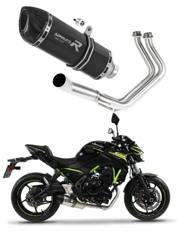 Ligne d'échappement complète inox Dominator HP1 Noir pour Kawasaki Z650 (2017-2023)