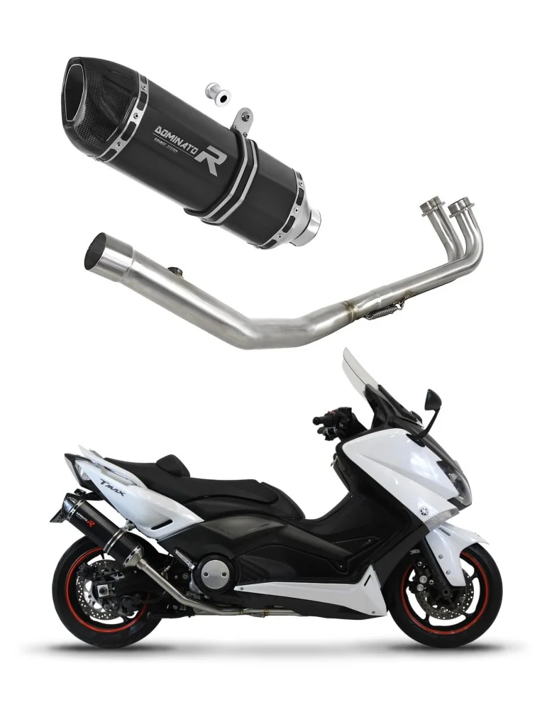 Ligne d'échappement complète inox Dominator HP1 Noir pour Yamaha XP 530 T-max (2012-2016)