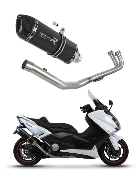 Ligne d'échappement complète inox Dominator HP1 Noir pour Yamaha XP 530 T-max 2012-2016, vue 1