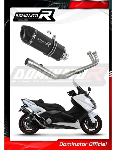 Ligne d'échappement complète inox Dominator HP1 Noir pour Yamaha XP 530 T-max (2012-2016)