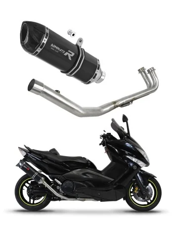 Ligne d'échappement complète inox Dominator HP1 Noir pour Yamaha T-max 500 (2008-2011)