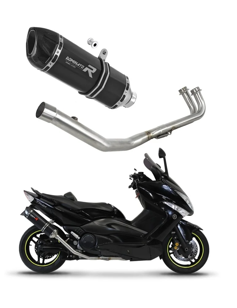 Ligne d'échappement complète inox Dominator HP1 Noir pour Yamaha T-max 500 (2008-2011)