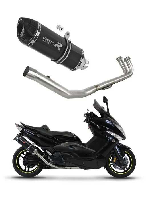 Ligne d'échappement complète inox Dominator HP1 Noir pour Yamaha T-max 500 2008-2011, vue 1