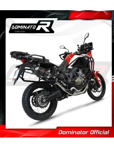 Ligne d'échappement complète inox Dominator HP7 Noir pour Honda CRF 1000L Africa Twin (2016-2019)