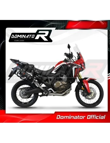 Ligne d'échappement complète inox Dominator HP7 Noir pour Honda CRF 1000L Africa Twin (2016-2019)
