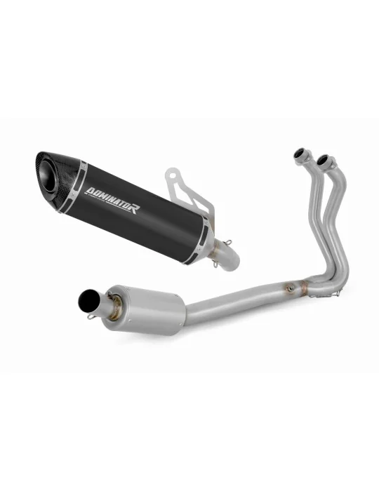 Ligne d'échappement complète inox Dominator HP8 Noir pour Kawasaki Z400 2018-2023, vue 1