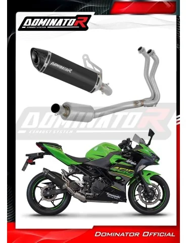 Ligne d'échappement complète inox Dominator HP8 Noir pour Kawasaki Ninja 400 (2018-2022)