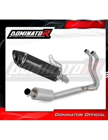 Ligne d'échappement complète inox Dominator HP8 Noir pour Kawasaki Ninja 400 (2018-2022)
