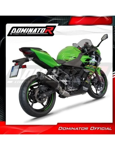 Ligne d'échappement complète inox Dominator HP8 Noir pour Kawasaki Ninja 400 (2018-2022)