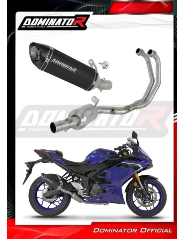 Ligne d'échappement complète inox Dominator HP8 Noir EX pour Yamaha YZF-R3 (2025-2026)
