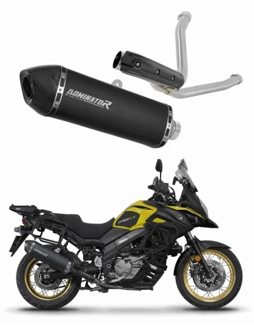 Silencieux slip-on Dominator HP7 Noir pour Suzuki DL 650 V-Strom (2017-2025)