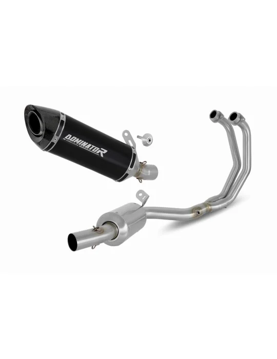 Ligne d'échappement complète inox Dominator HP8 Noir pour Yamaha MT-03 2020-2023, vue 1