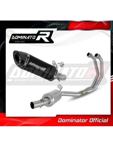 Ligne d'échappement complète inox Dominator HP8 Noir pour Yamaha MT-03 (2020-2023) - réf. YA149DEXFBL