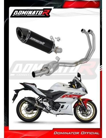 Ligne d'échappement complète inox Dominator HP8 Noir pour Yamaha YZF-R3 (2019-2024) - réf. YA147DEXFBL