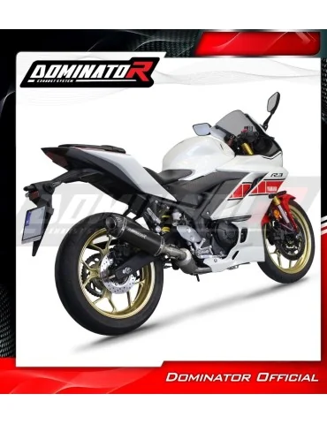 Ligne d'échappement complète inox Dominator HP8 Noir pour Yamaha YZF-R3 (2019-2024) - réf. YA147DEXFBL