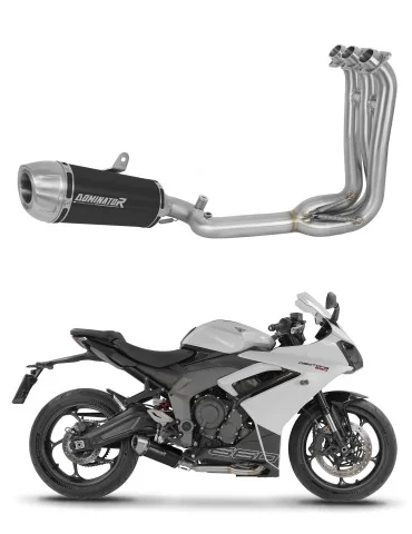 Ligne d'échappement complète inox Dominator S3 Noir pour Triumph Daytona 660 (2024-2026)