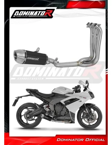 Ligne d'échappement complète inox Dominator S3 Noir pour Triumph Daytona 660 (2024-2026)