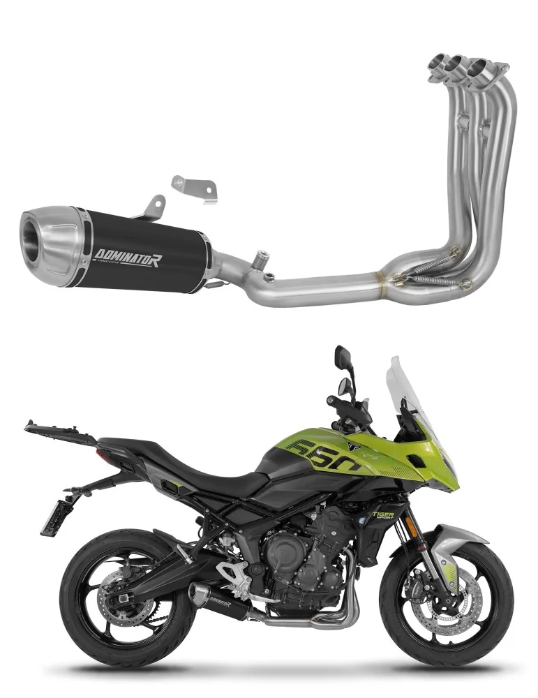 Ligne d'échappement complète inox Dominator S3 Noir pour Triumph Tiger Sport 660 (2025-2026)