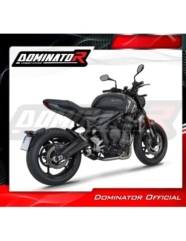 Ligne d'échappement complète inox Dominator GPF Noir pour Triumph Trident 660 (2021-2024)