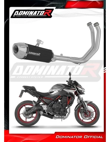 Ligne d'échappement complète inox Dominator S3 Noir pour Kawasaki Z650 (2023-2026)