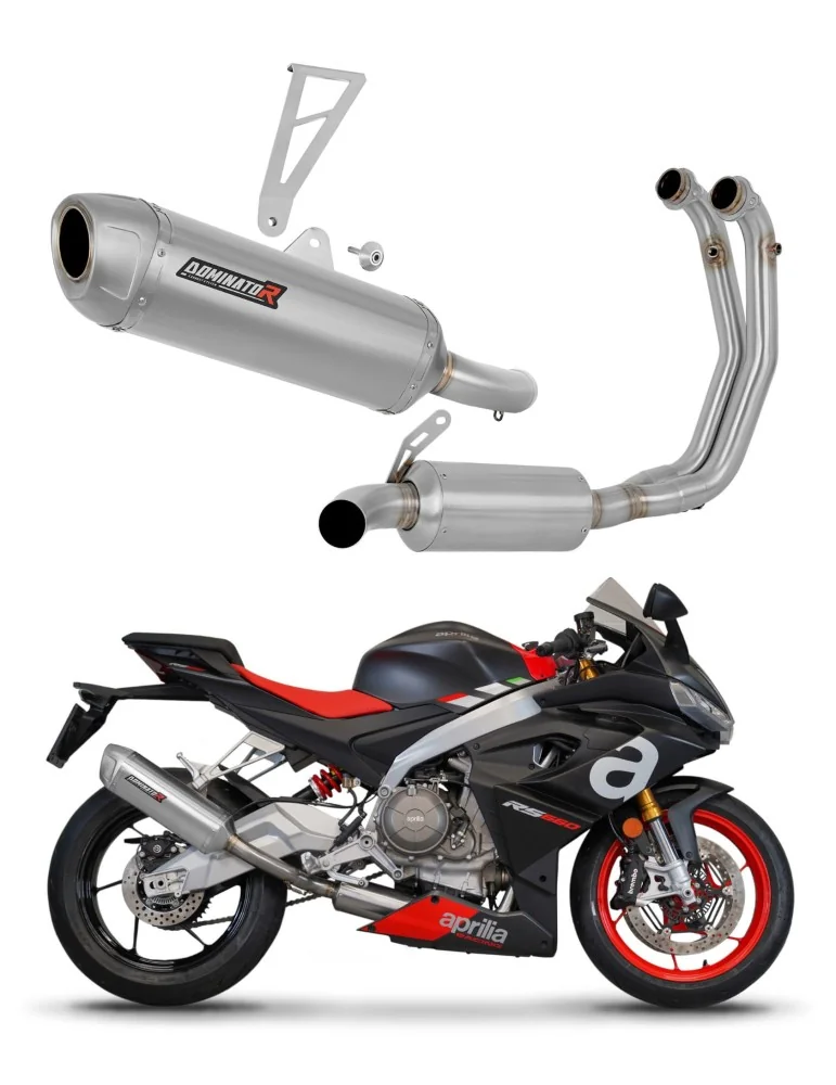Ligne d'échappement complète inox Dominator S6 pour Aprilia RS 660 (2020-2024)