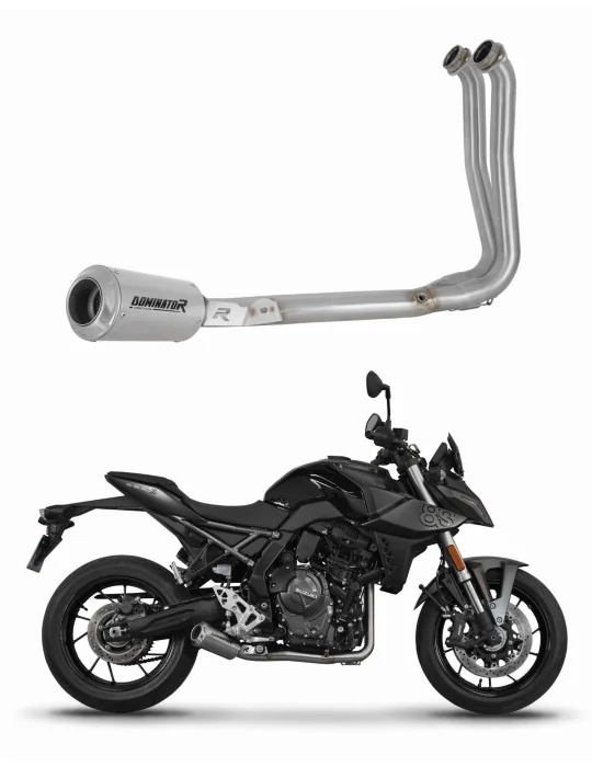 Ligne d'échappement complète inox Dominator GPS pour Suzuki GSX-8S / 8R 2022-2024, vue 1